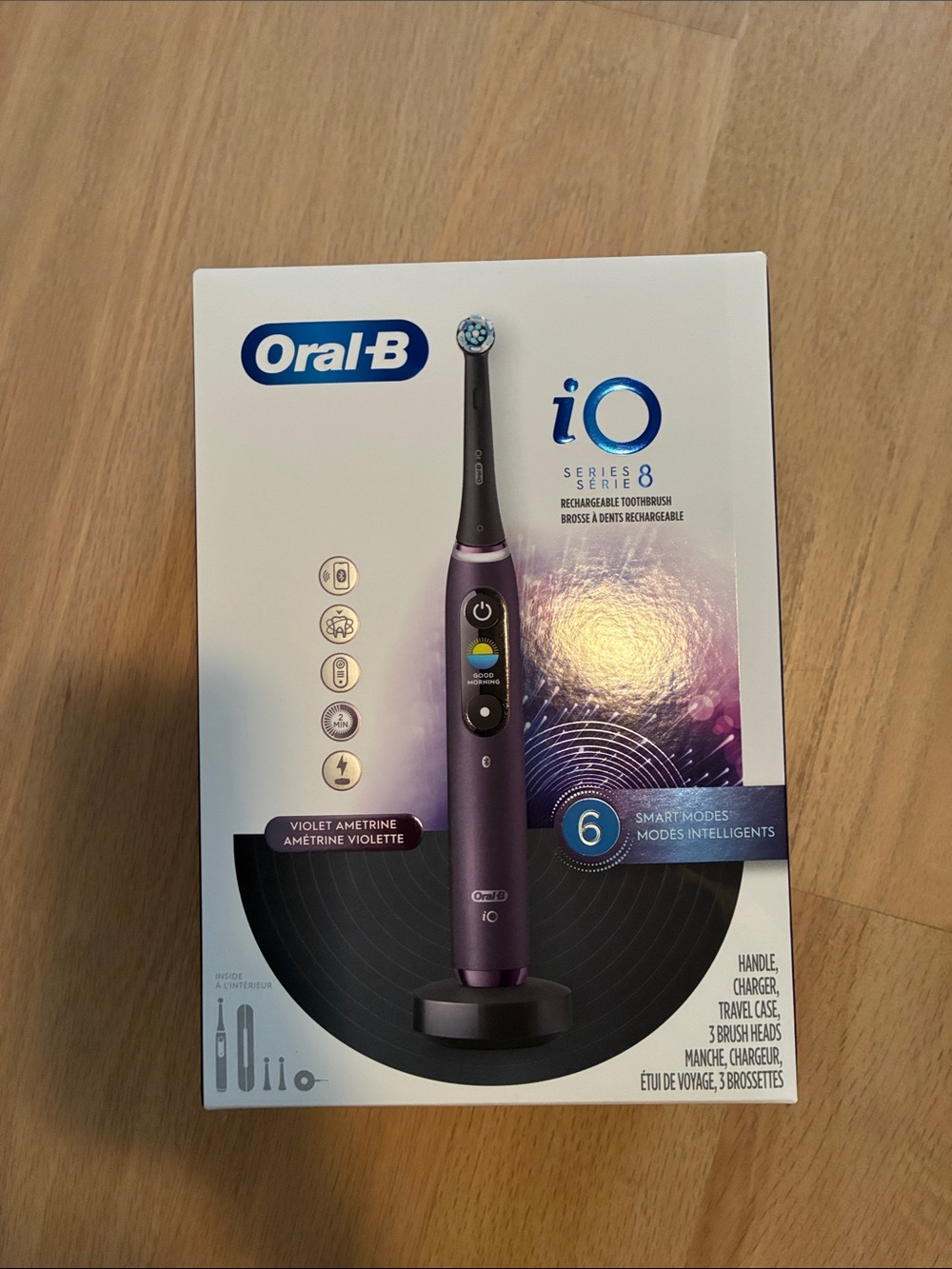 Oral-B iO Series 8 Electric Toothbrush | Violet Ametrine | 3 Brush Heads